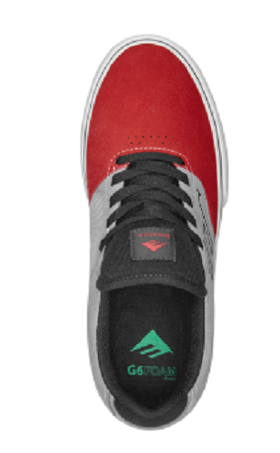 Emerica Shoe The Low Vulc Red Grey Black