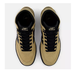 Top view of a pair of New Balance 440 mid top shoes in tan and black on a white background. 