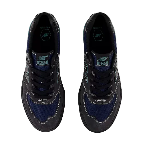 New Balance Shoes Numeric 574 Faded Black Faded Teal