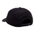 Back of a black Hockey reversed mesh trucker hat. Mesh front, canvas back. 