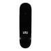 Top of a black Hockey skateboard with the text Kevin on a white background. 