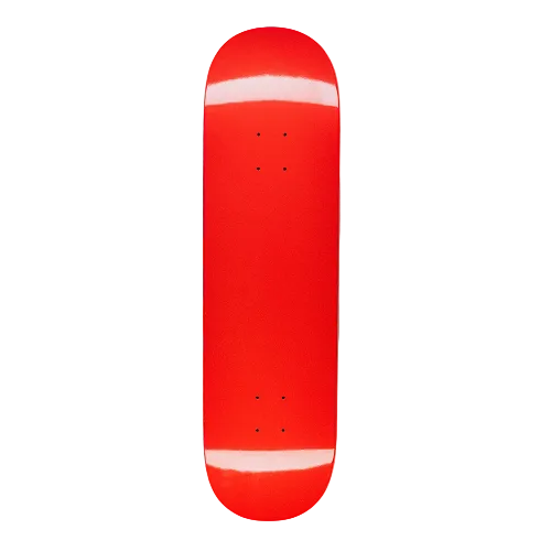 A bright red FA skateboard deck with an embossed graphic and FA logo on a white background. 