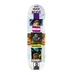 A white holographic Madness skateboard with multi images of classic artwork and the text Believe Believe Believe Warning Warning Madness Warning. 