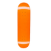 A bright orange FA skateboard deck with an embossed graphic and FA logo on a white background. 