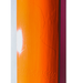 A close up picture of a bright orange FA skateboard deck with an embossed graphic and FA logo on a white background. 