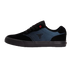 Side view of black and dark blue Fallen footwear The Goat shoe. 