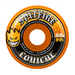 Orange spitfire wheel conical full size 55 on a white background.