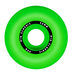 Back of a green Pig skateboard wheel featuring a black ring with text Pig Classic 52mm 99a.