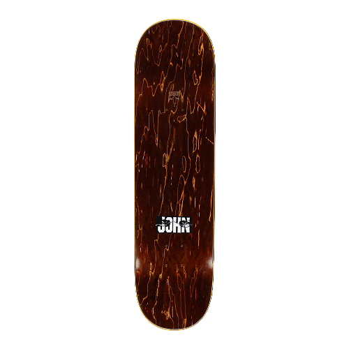 Hockey skateboard. Jon Fitzgerald. Shed graphic. 