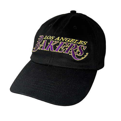 A black Los Angeles Bakers baseball cap with embroidered lettering on the front, shown against a plain white background.