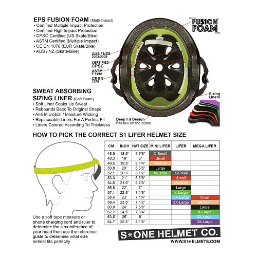 S1 Helmet The Life Black Matte Grey Straps