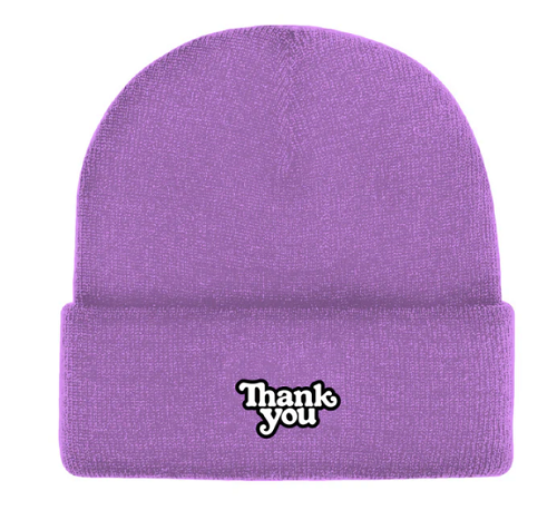 Thank You Beanie Sock Hat Thank You Logo