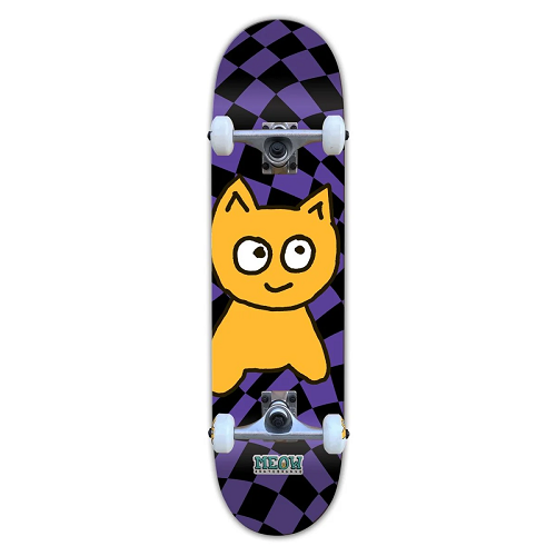Meow 8.25 Big Cat Checker Twist Purple Complete