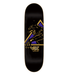 A black skateboard deck featuring a graphic of a roaring panther inside a gold and purple triangle, with the 'VX' logo and 'Santa Cruz' text at the bottom.