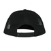 Back of mesh hat in black. 