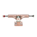 Rose gold skateboard truck on a white background