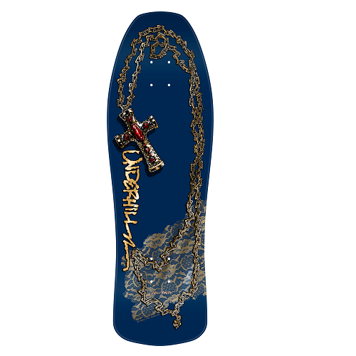 Powell Peralta 10.0 Ray Underhill Cross Navy Gold Reissue Deck