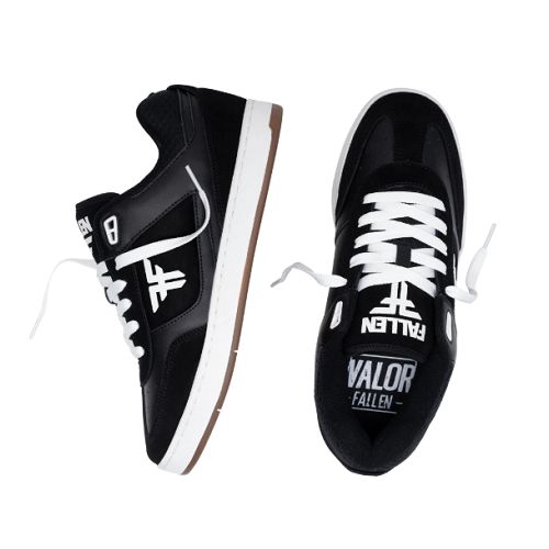 Fallen Shoes The Valor Black White Gum