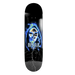 Skateboard deck with a face design and 'Opera' branding on a white background