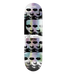 Skateboard deck with colorful skull design and 'Opera' branding on a white background