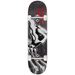 Complete Tony Hawk, Birdhouse skateboard assembly featuring a grey stain background with a black and white skull and crossbones design, along with the text 'Birdhouse Skateboards'.