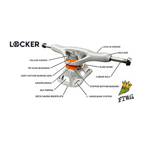 Grind King Trucks Locker Silver Raw