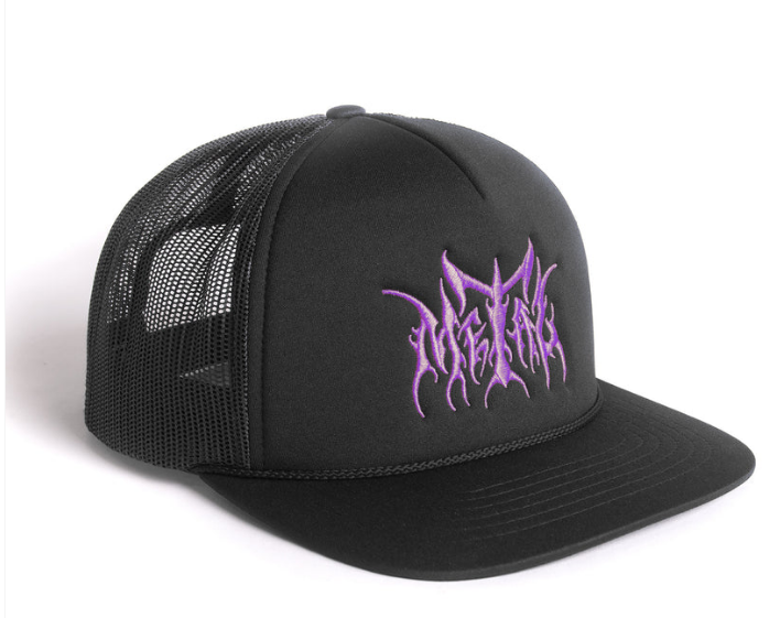 Metal Snapback Mesh Hat Metal Logo