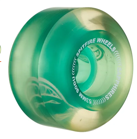 Spitfire Sapphire 90DU Skateboard Wheels - 56mm 90a Clear/Blue (Set Of 4)