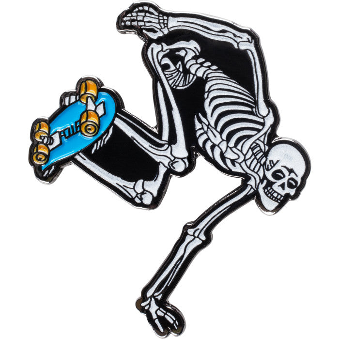 Powell Peralta Lapel Pin Skateboard Skeleton Glow in the Dark