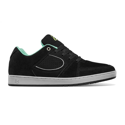 eS Shoes Accel Slim Black Grey Silver KillerSkateShop