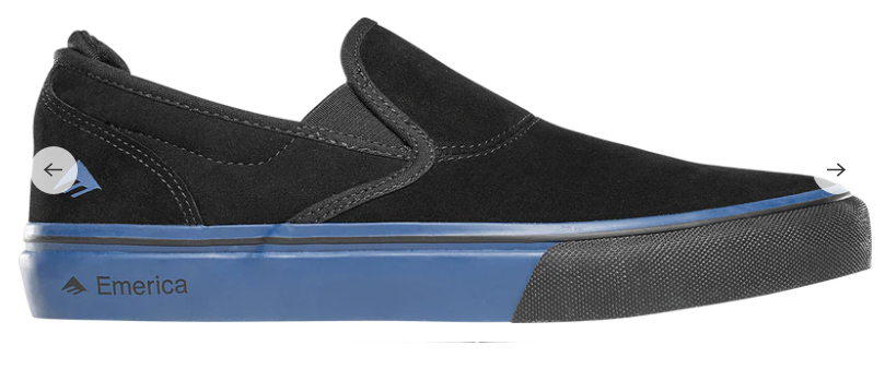 Emerica Shoes Wino G6 Slip On Black Blue Black
