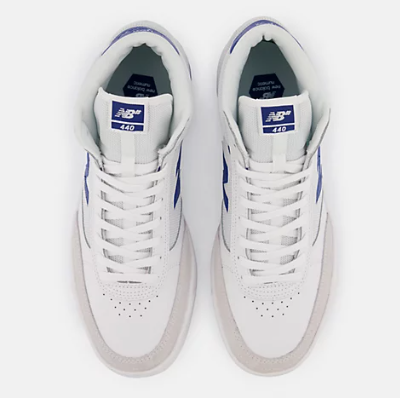 NEW BALANCE SHOES NUMERIC 440 HIGH WHITE WITH ROYAL